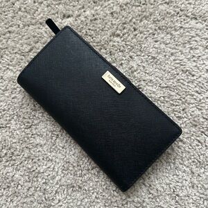 Kate Spade Black Leather Bifold Wallet